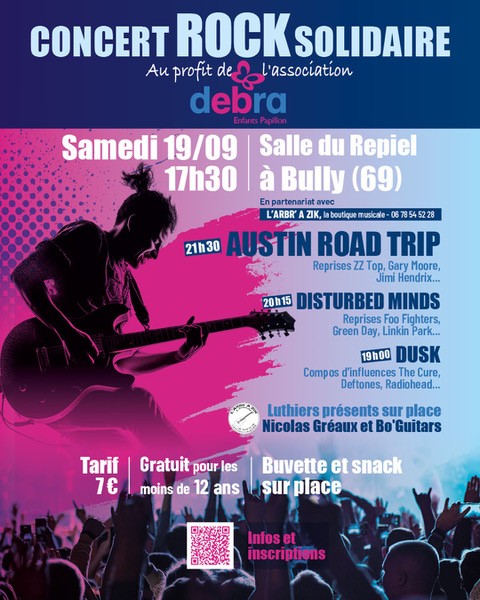Concert de rock solidaire pour l&rsquo;EB le 19 septembre